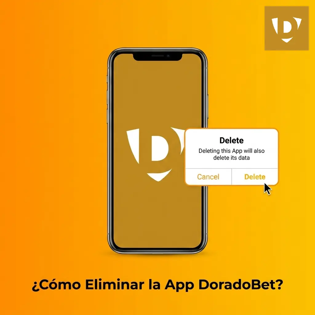 Pasos para eliminar la app DoradoBet de un iPhone o iPad con menú contextual visible en pantalla de inicio